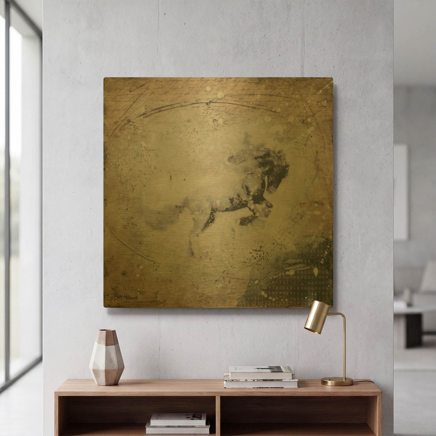 'Wild Spirit' By Britt Hallowell Gold Metal Wall Art
