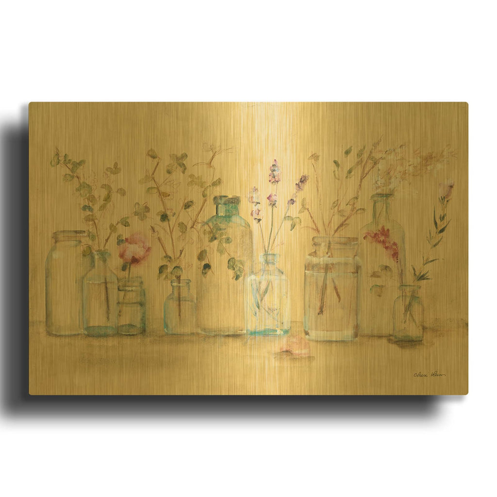 'Branches And Buds' By Cheri Blum Gold Metal Wall Art