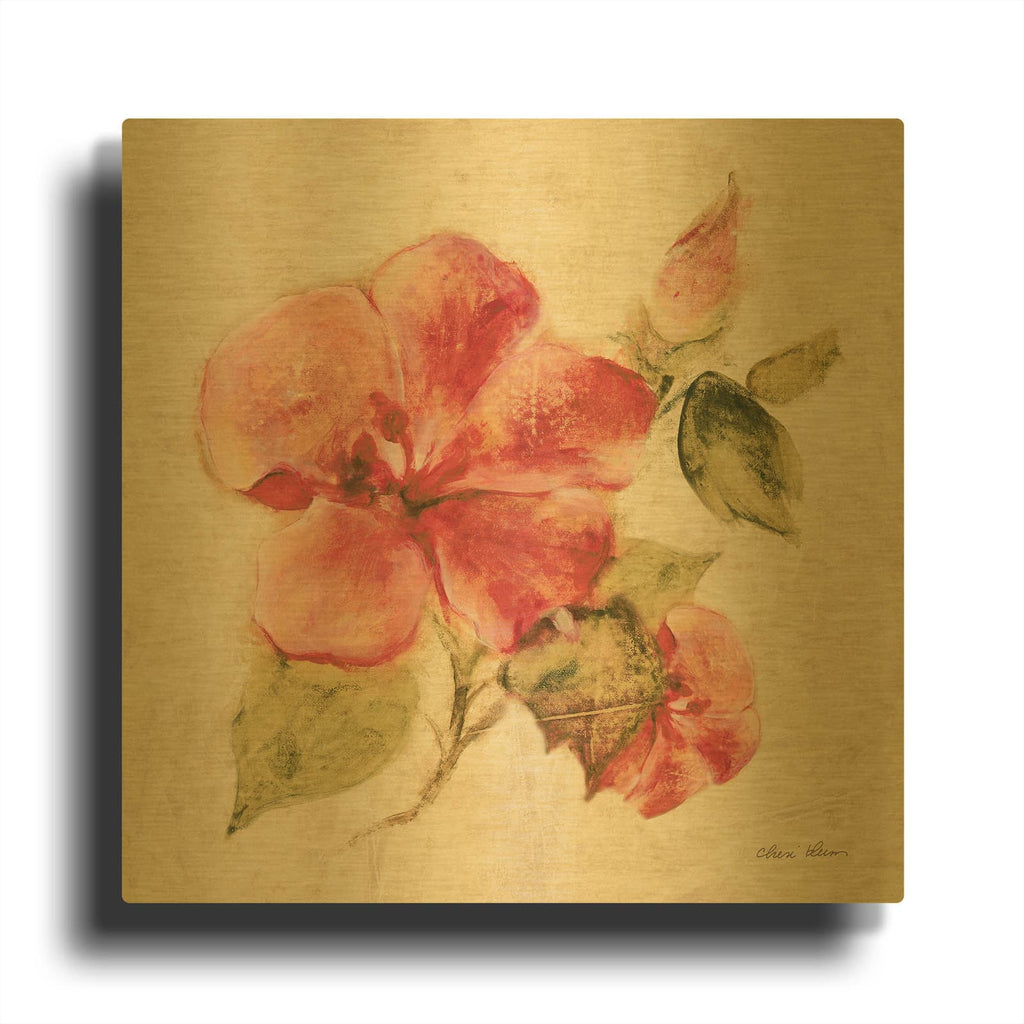 'Bright Tropics 2' By Cheri Blum Gold Metal Wall Art