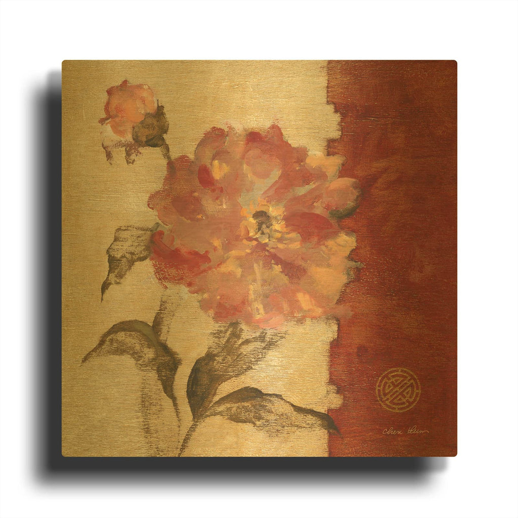 'Chinoiserie 1' By Cheri Blum Gold Metal Wall Art