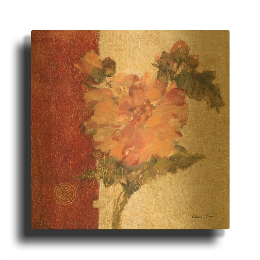 'Chinoiserie 3' By Cheri Blum Gold Metal Wall Art