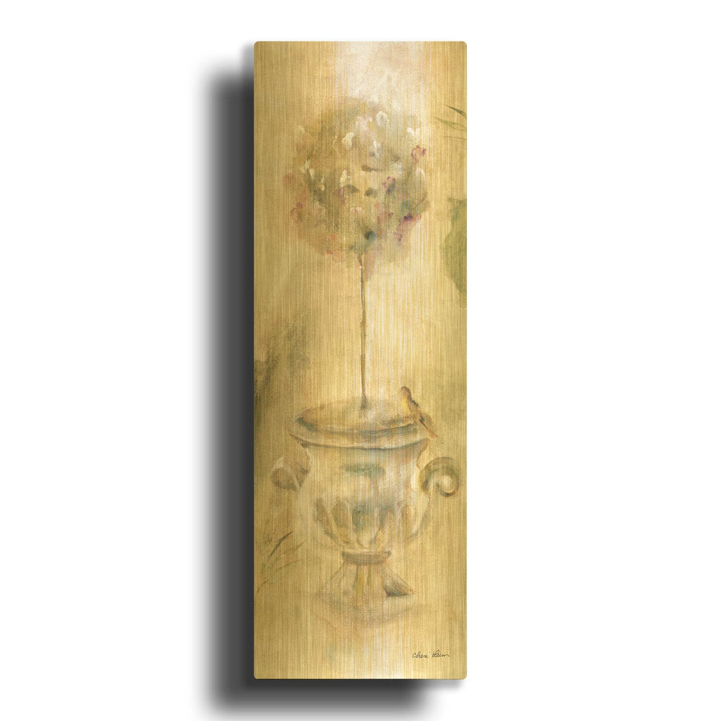'Conservatory Topiary 1' By Cheri Blum Gold Metal Wall Art
