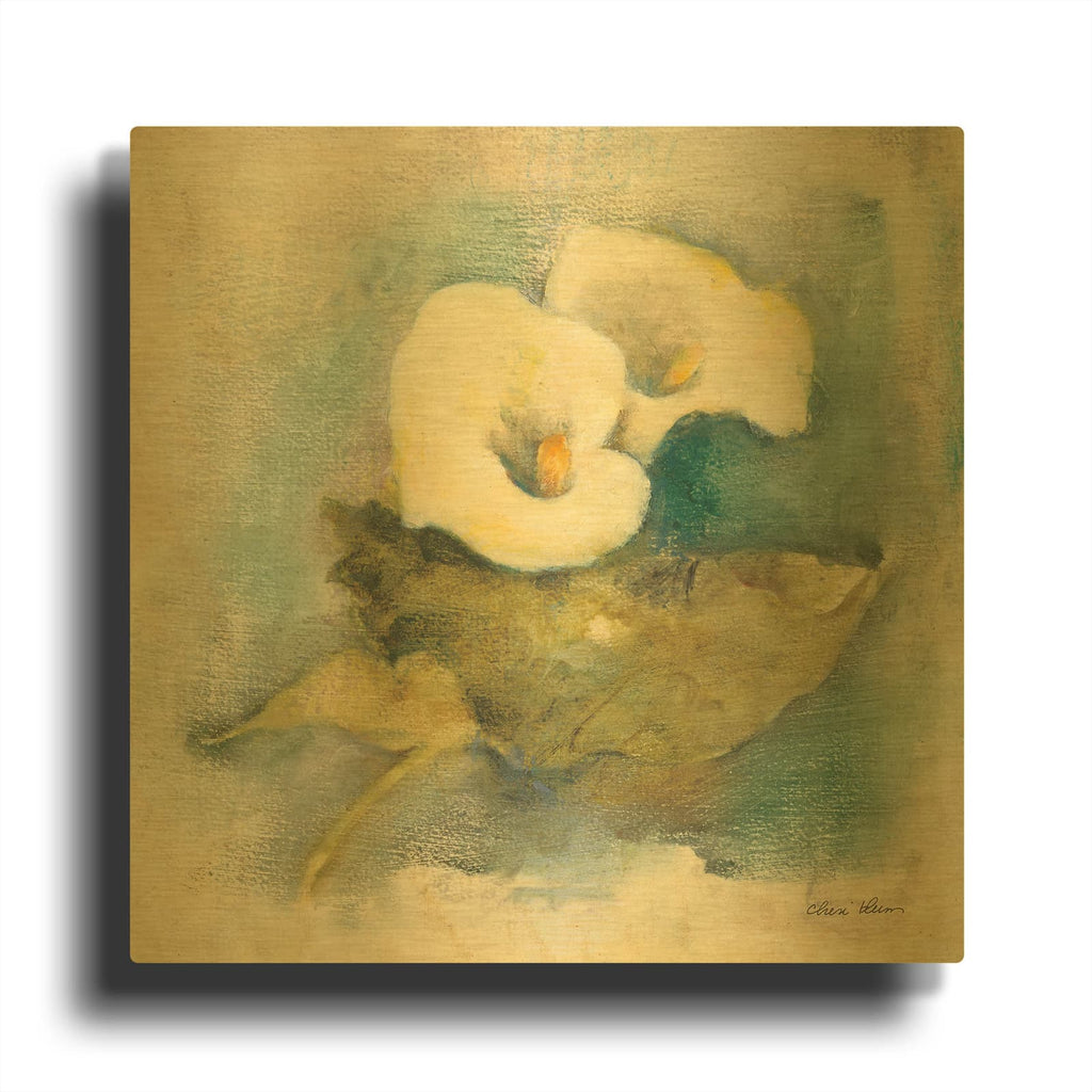 'French Calla Lily' By Cheri Blum Gold Metal Wall Art