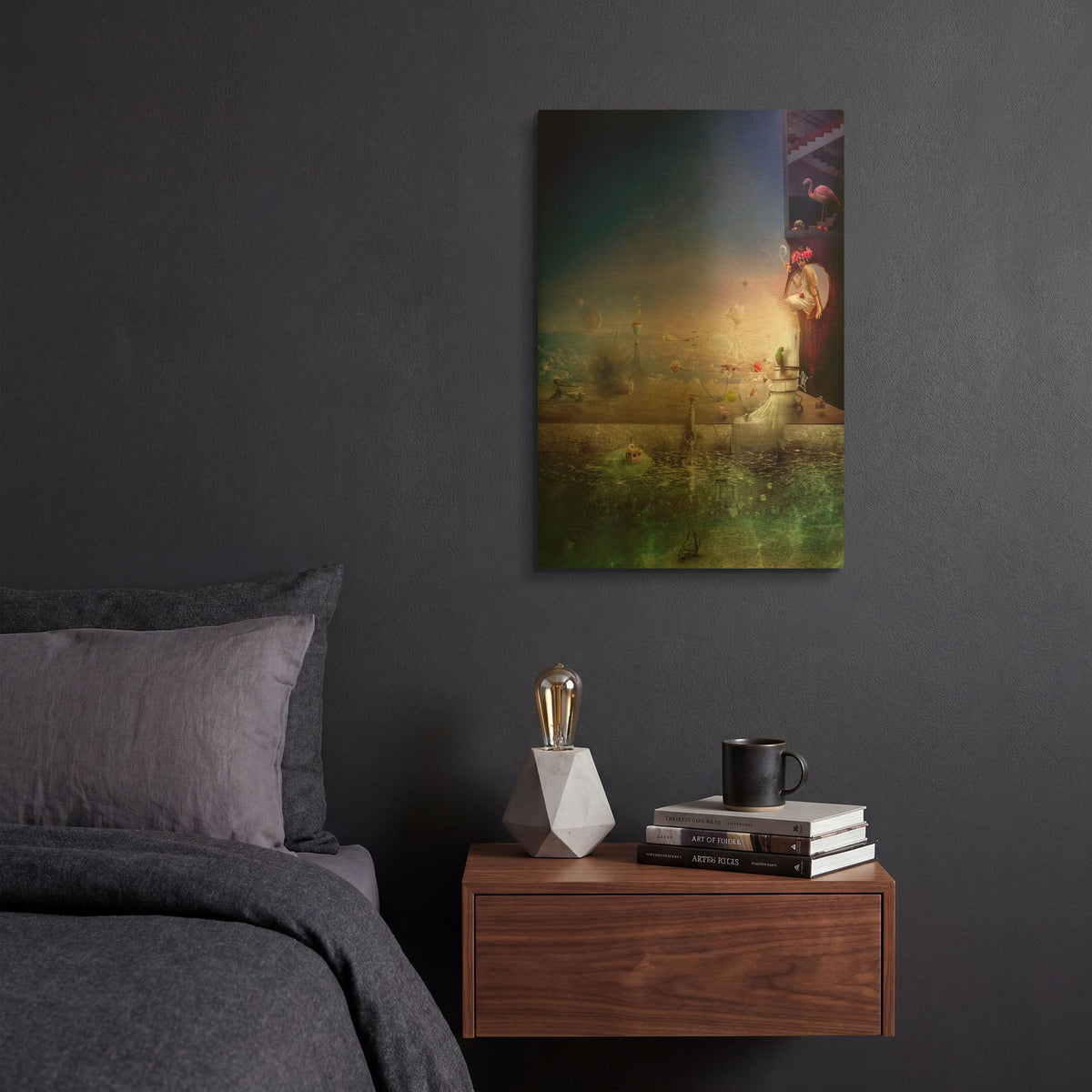 'HiddenPlace' By Mario Sanchez Nevado Gold Metal Wall Art