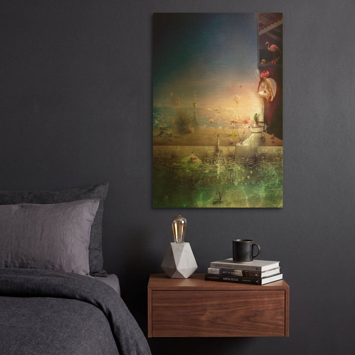 'HiddenPlace' By Mario Sanchez Nevado Gold Metal Wall Art