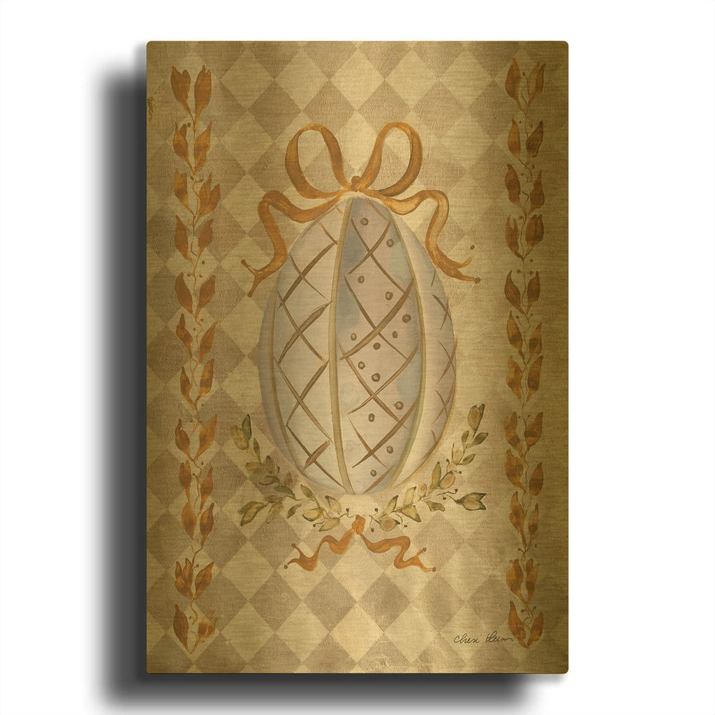 'Golden Egg' By Cheri Blum Gold Metal Wall Art