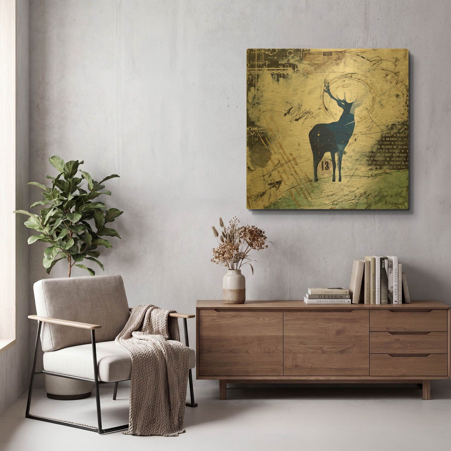 'Wanderer' By Britt Hallowell Gold Metal Wall Art
