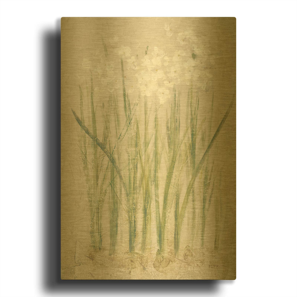 'Narcissus Light' By Cheri Blum Gold Metal Wall Art