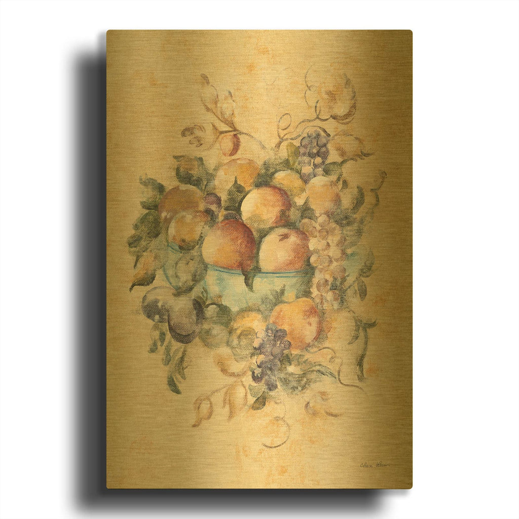 'Old World Fruit' By Cheri Blum Gold Metal Wall Art