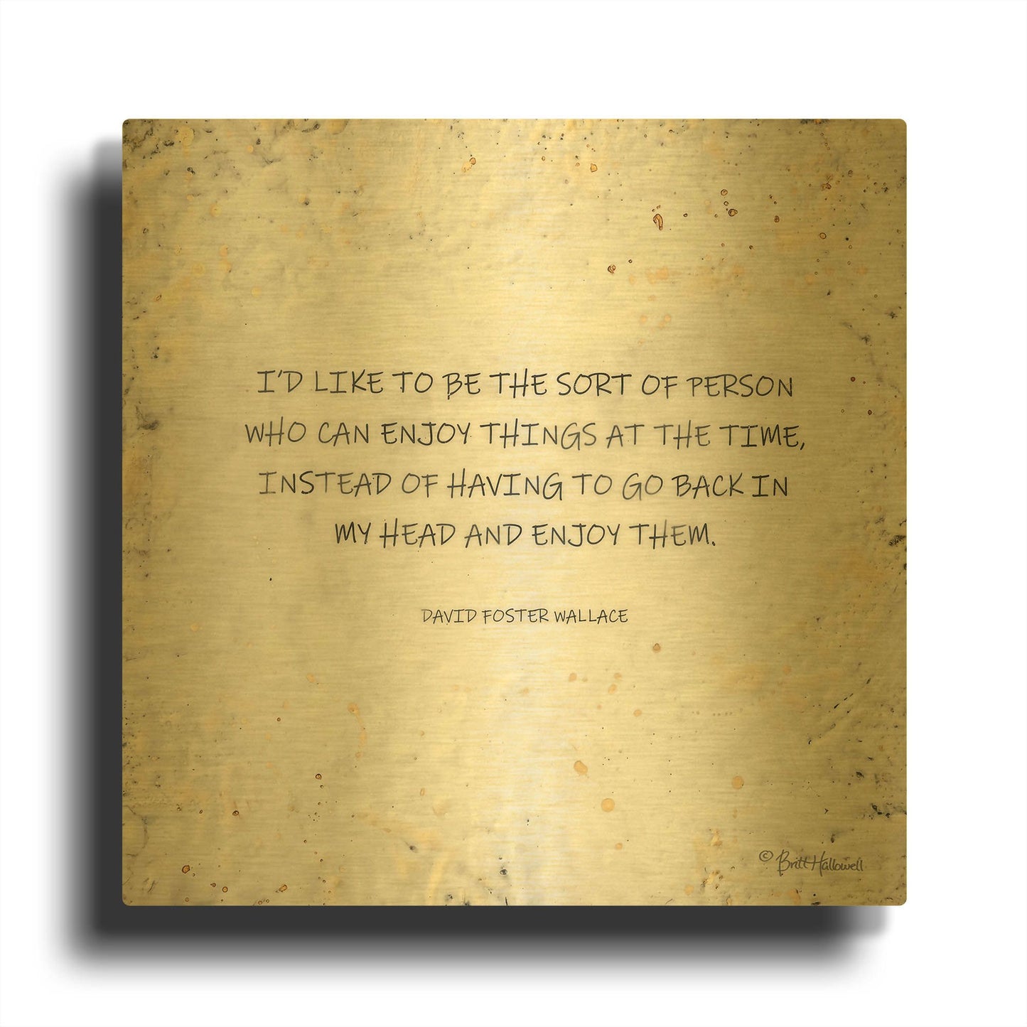 'I' By Britt Hallowell Gold Metal Wall Art