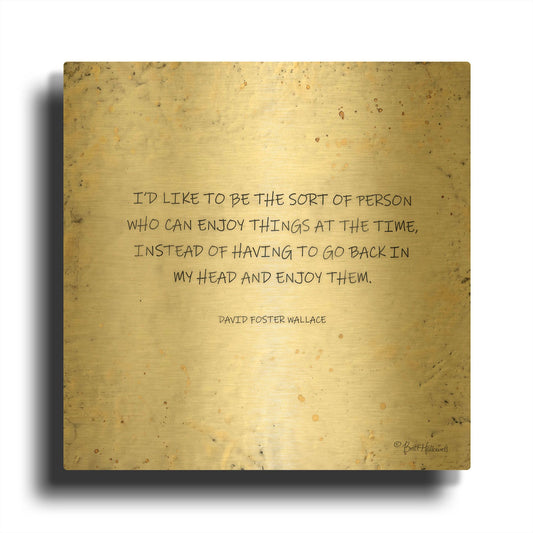 'I' By Britt Hallowell Gold Metal Wall Art