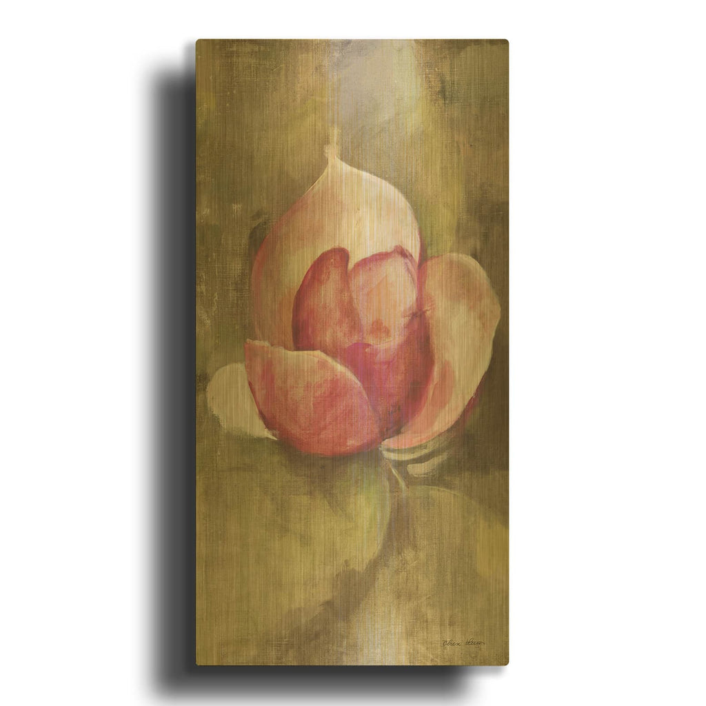 'Pink Blossom 2' By Cheri Blum Gold Metal Wall Art
