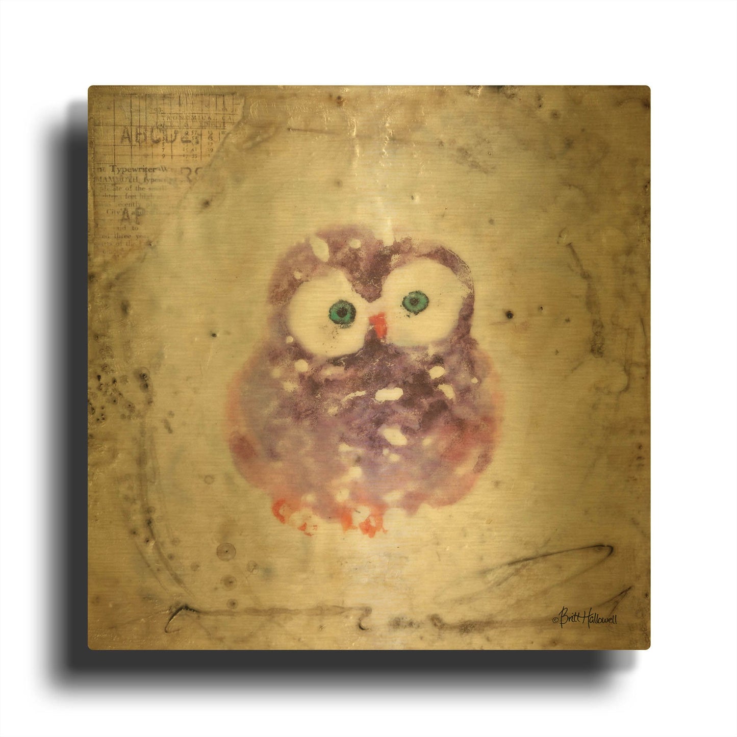 'The Wonder Years III' By Britt Hallowell Gold Metal Wall Art