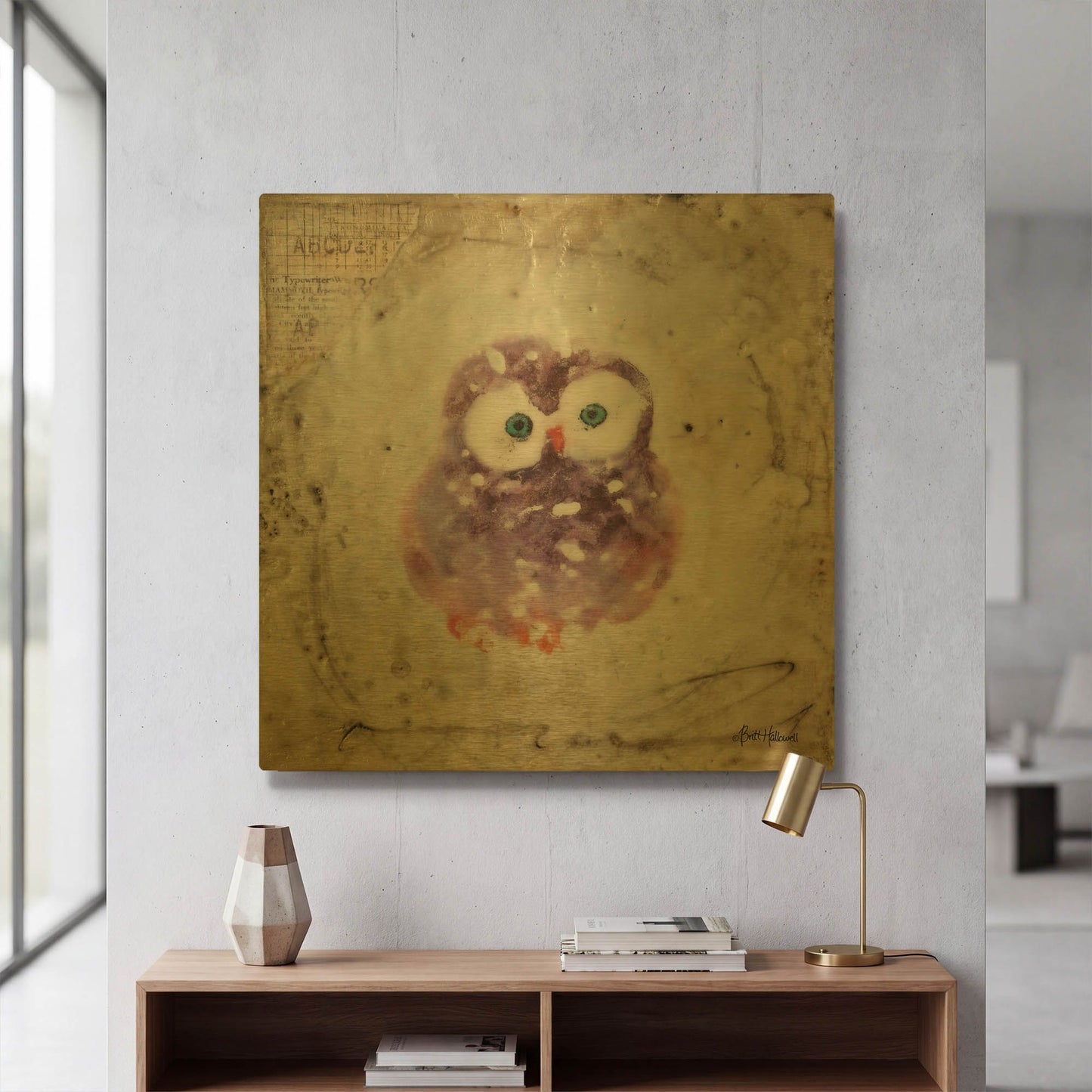 'The Wonder Years III' By Britt Hallowell Gold Metal Wall Art