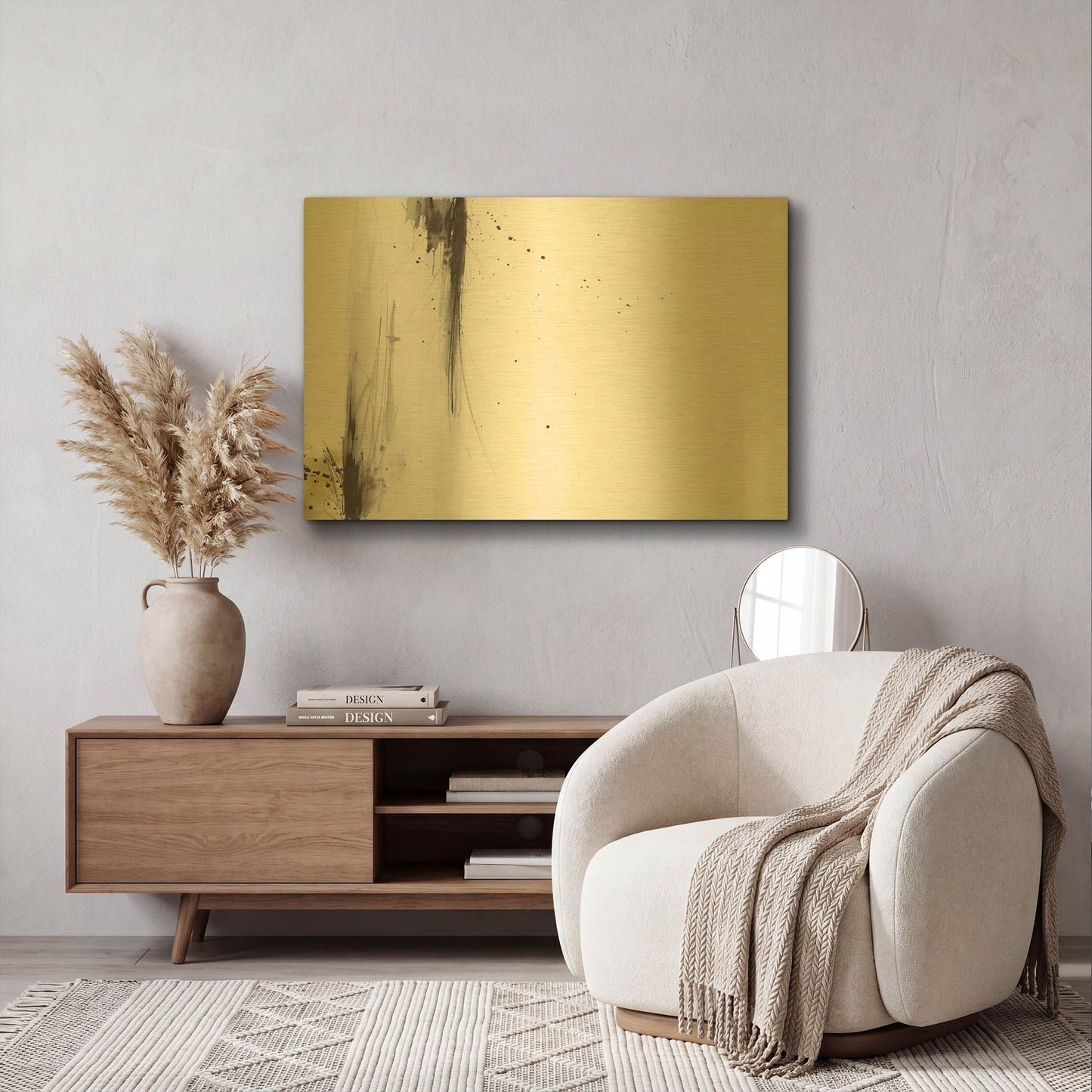 'Simplification Series I' By Britt Hallowell Gold Metal Wall Art