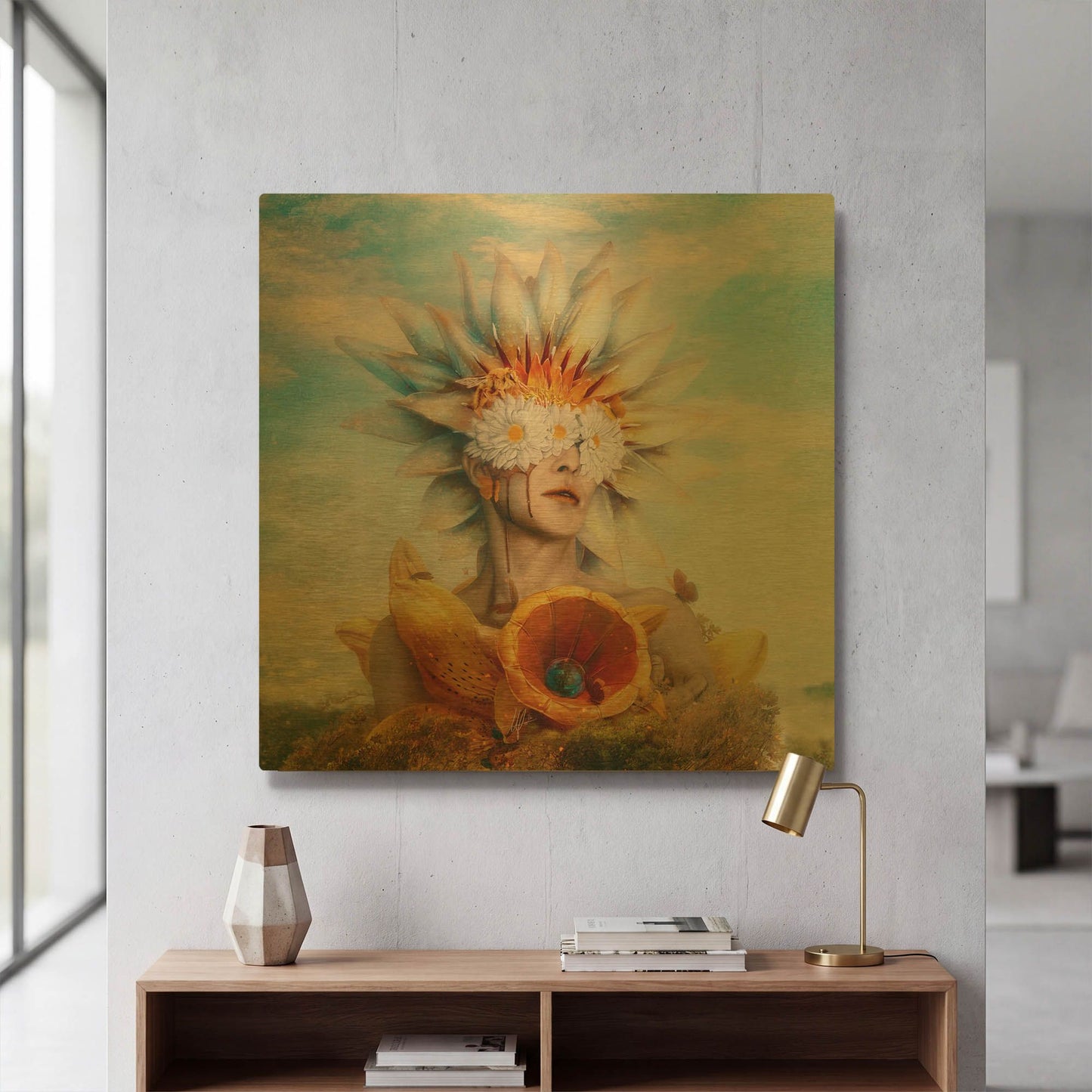 'Honey' By Mario Sanchez Nevado Gold Metal Wall Art