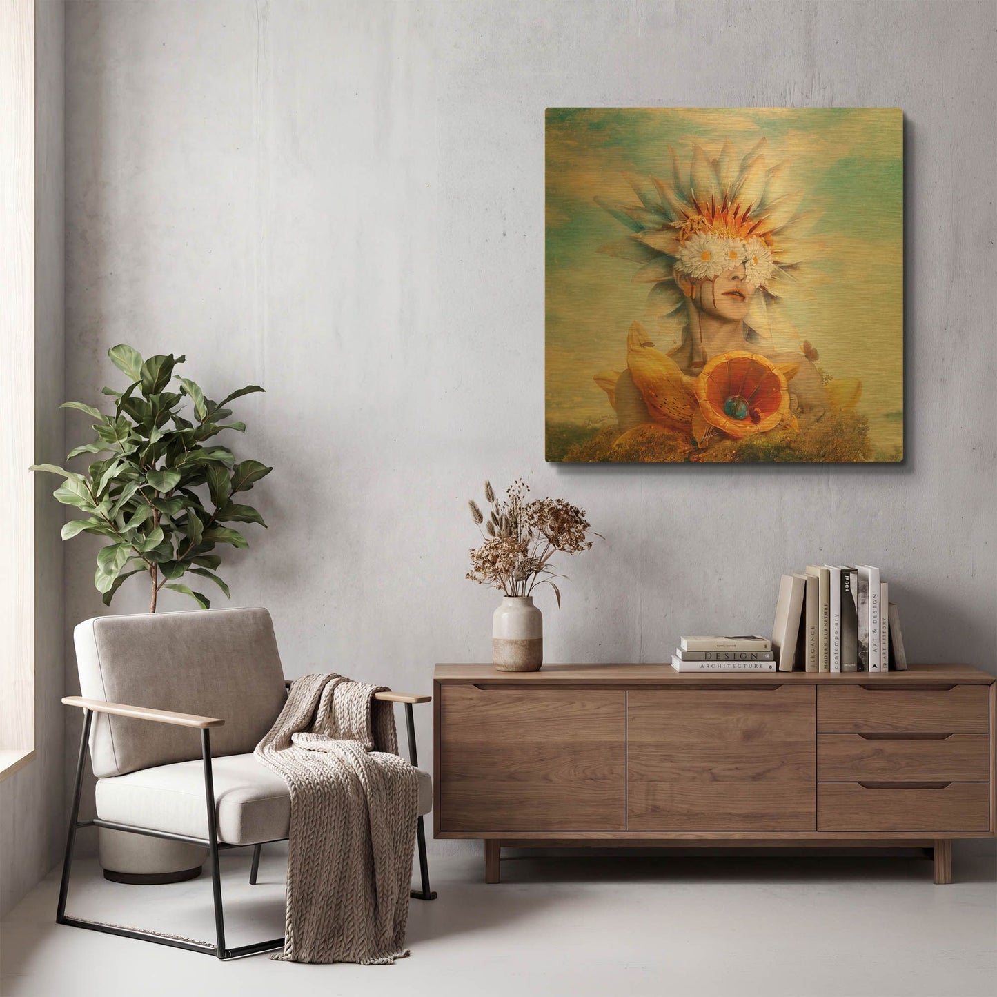 'Honey' By Mario Sanchez Nevado Gold Metal Wall Art