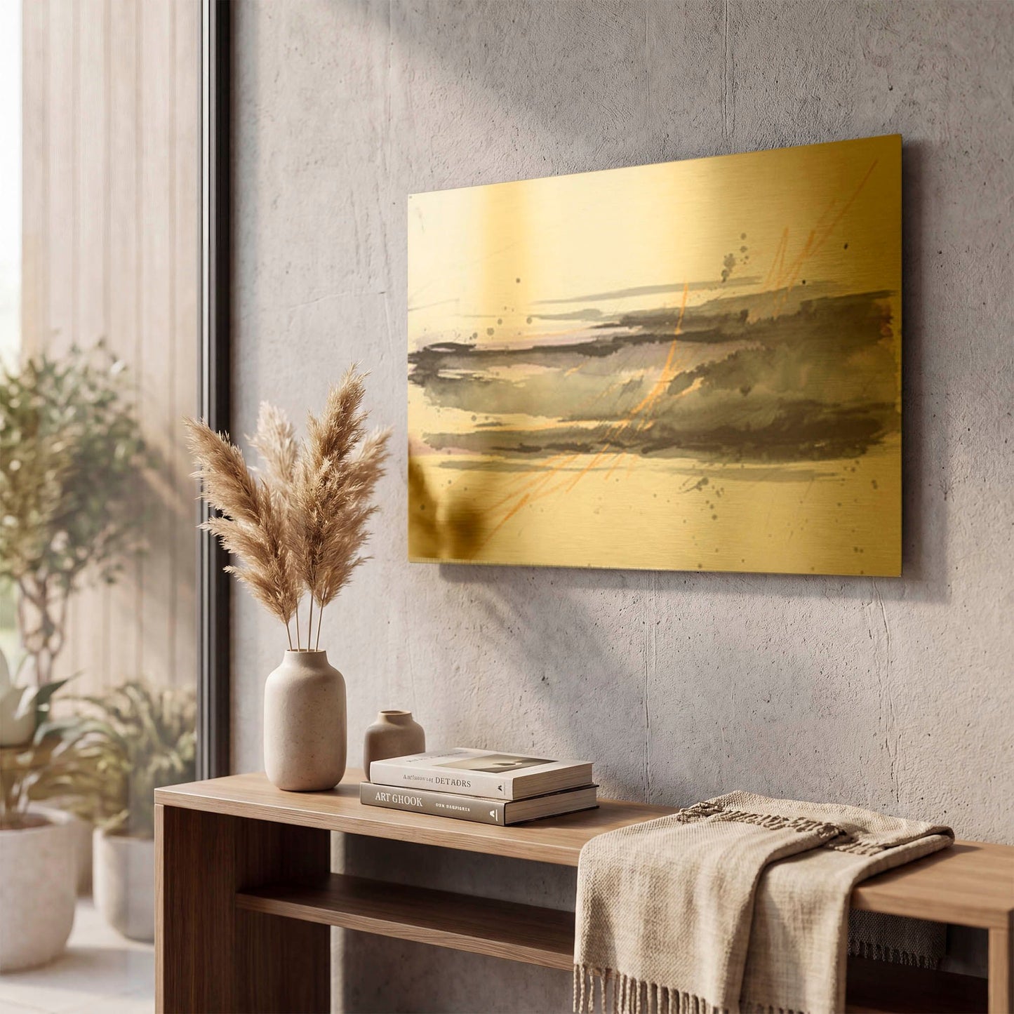 'Simplification Series IV' By Britt Hallowell Gold Metal Wall Art