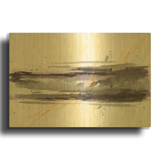 'Simplification Series IV' By Britt Hallowell Gold Metal Wall Art