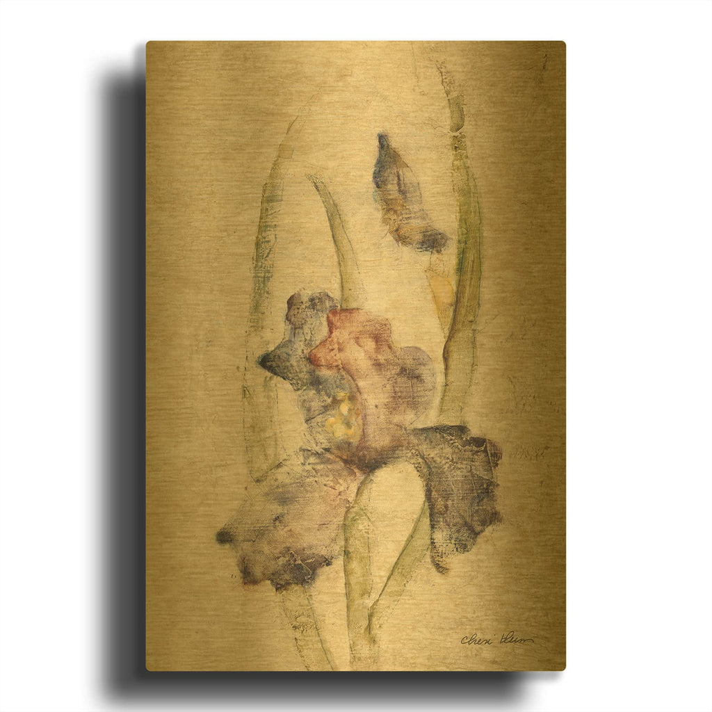 'Southern Floral 2' By Cheri Blum Gold Metal Wall Art