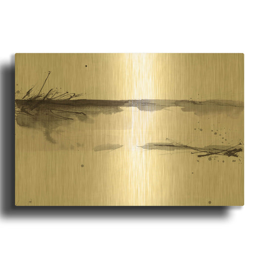 'Simplification Series II' By Britt Hallowell Gold Metal Wall Art