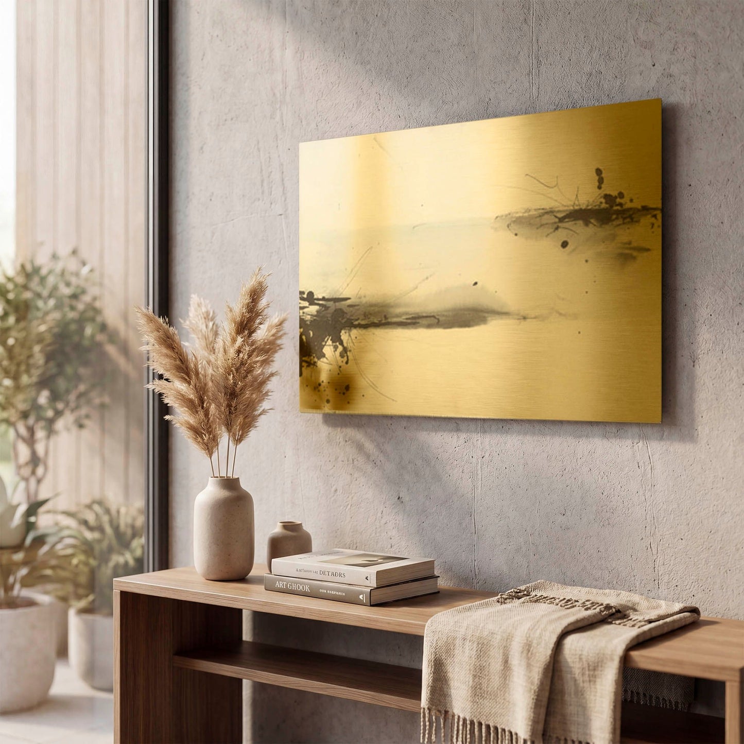 'Simplification Series VIII' By Britt Hallowell Gold Metal Wall Art