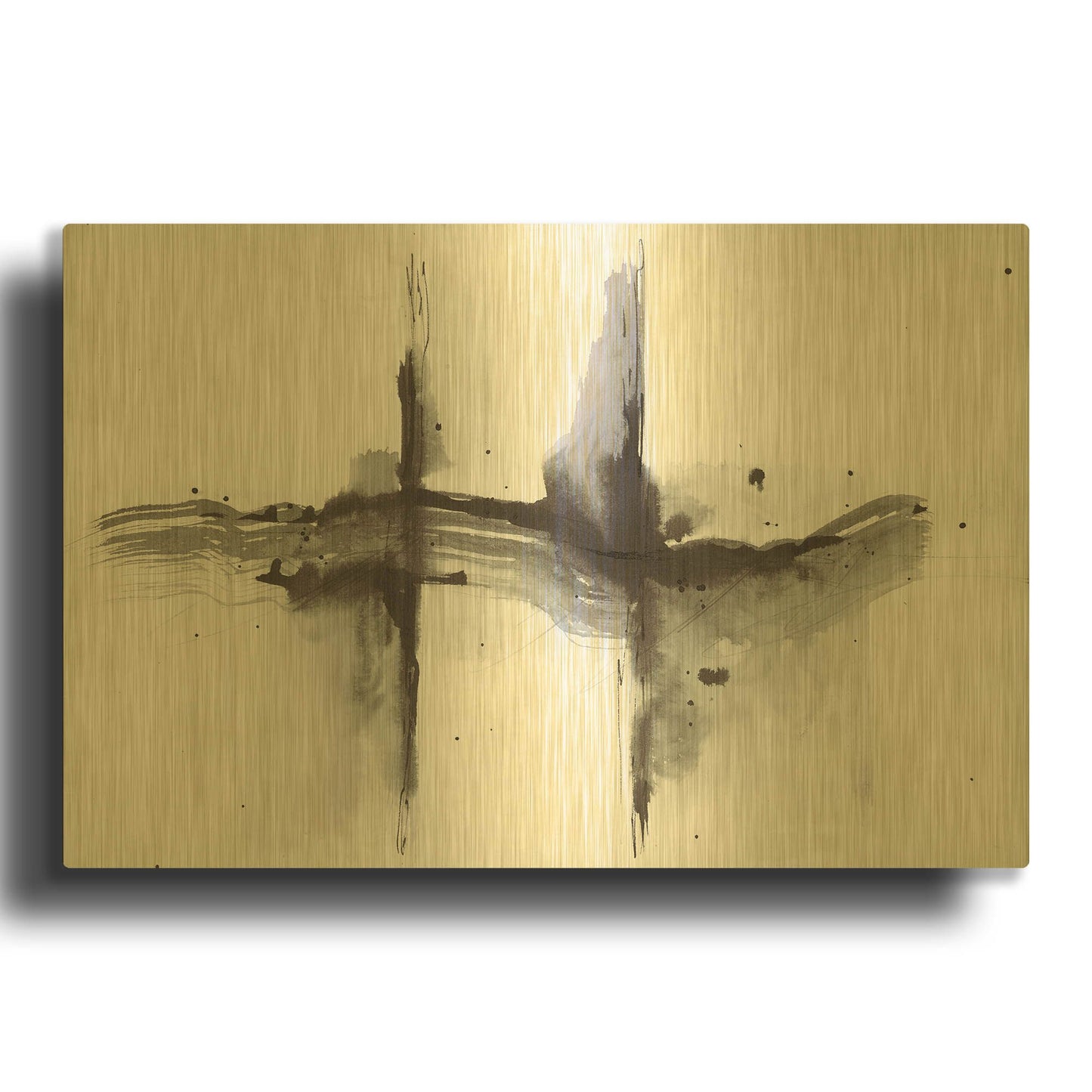 'Simplification Series III' By Britt Hallowell Gold Metal Wall Art