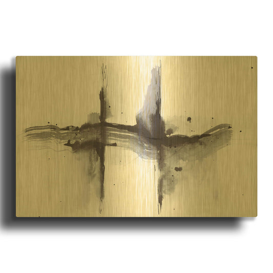 'Simplification Series III' By Britt Hallowell Gold Metal Wall Art