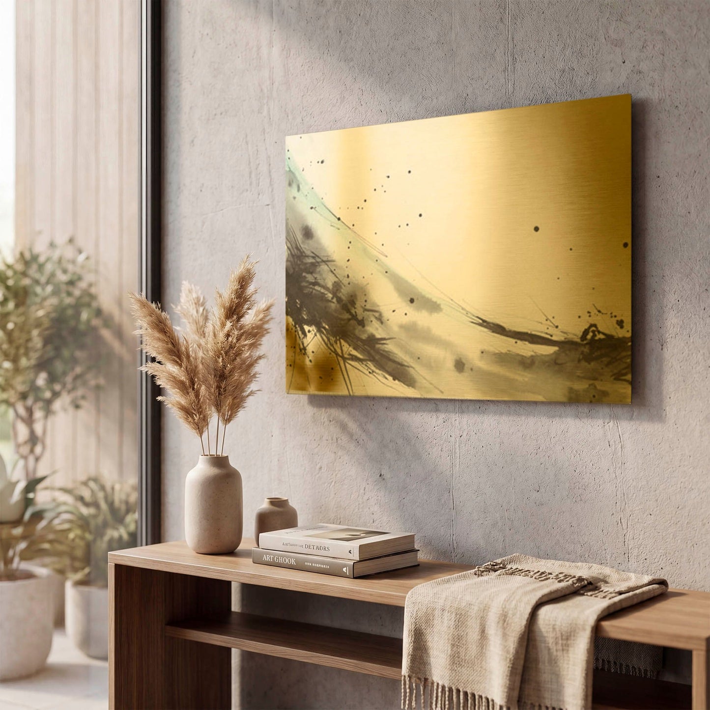 'Simplification Series VII' By Britt Hallowell Gold Metal Wall Art