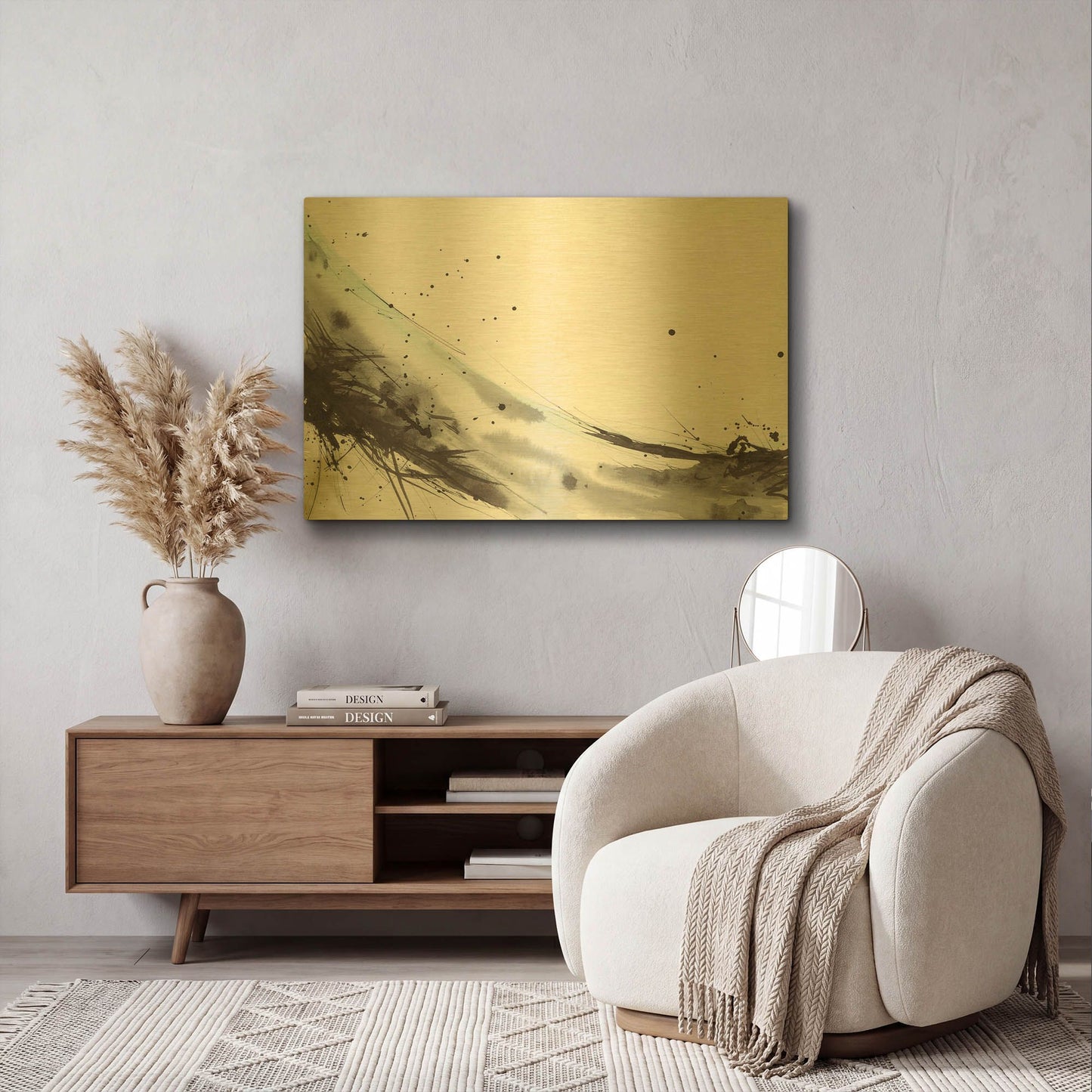 'Simplification Series VII' By Britt Hallowell Gold Metal Wall Art