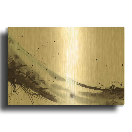 'Simplification Series VII' By Britt Hallowell Gold Metal Wall Art