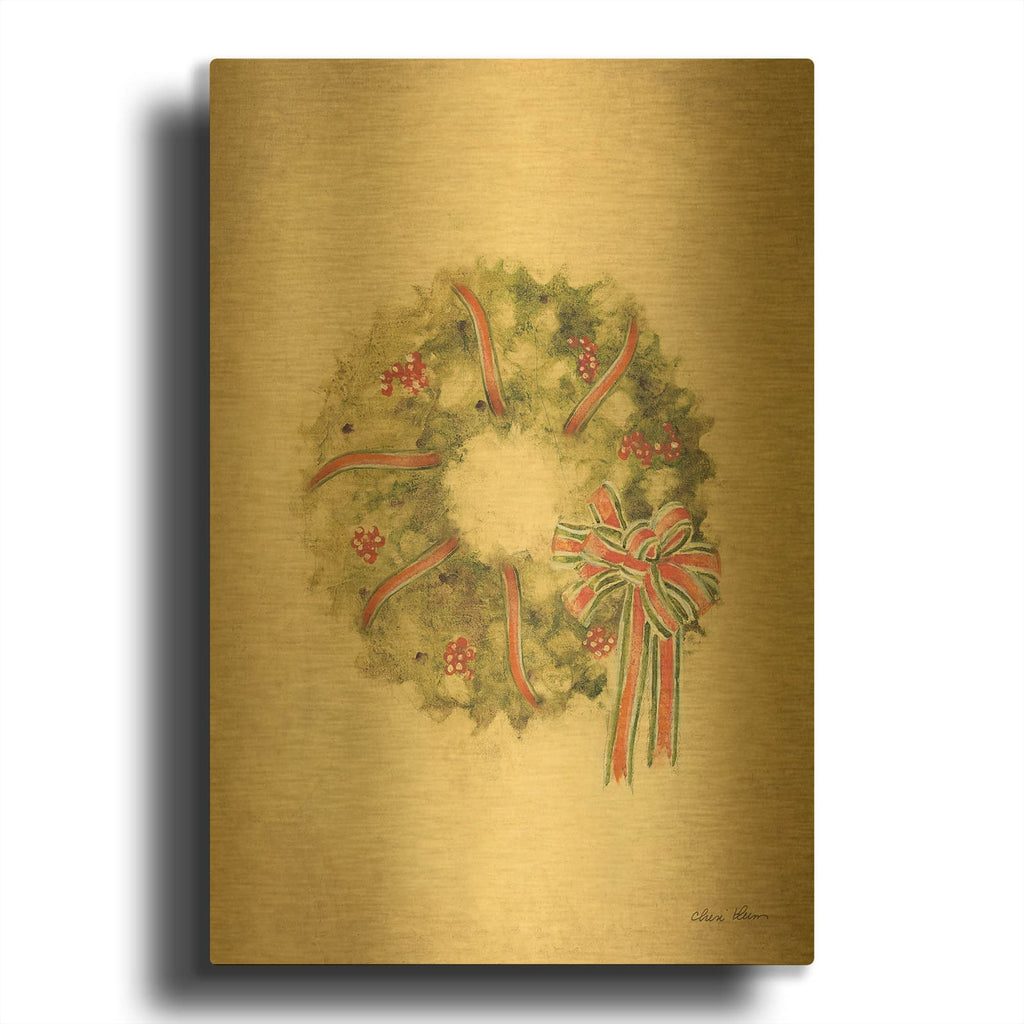 'Wreath 2' By Cheri Blum Gold Metal Wall Art