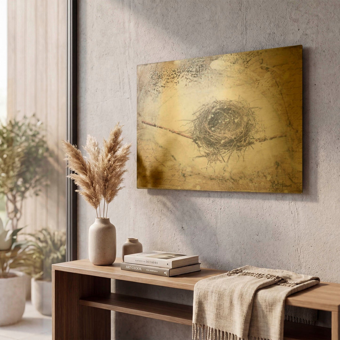 'Wintering' By Britt Hallowell Gold Metal Wall Art