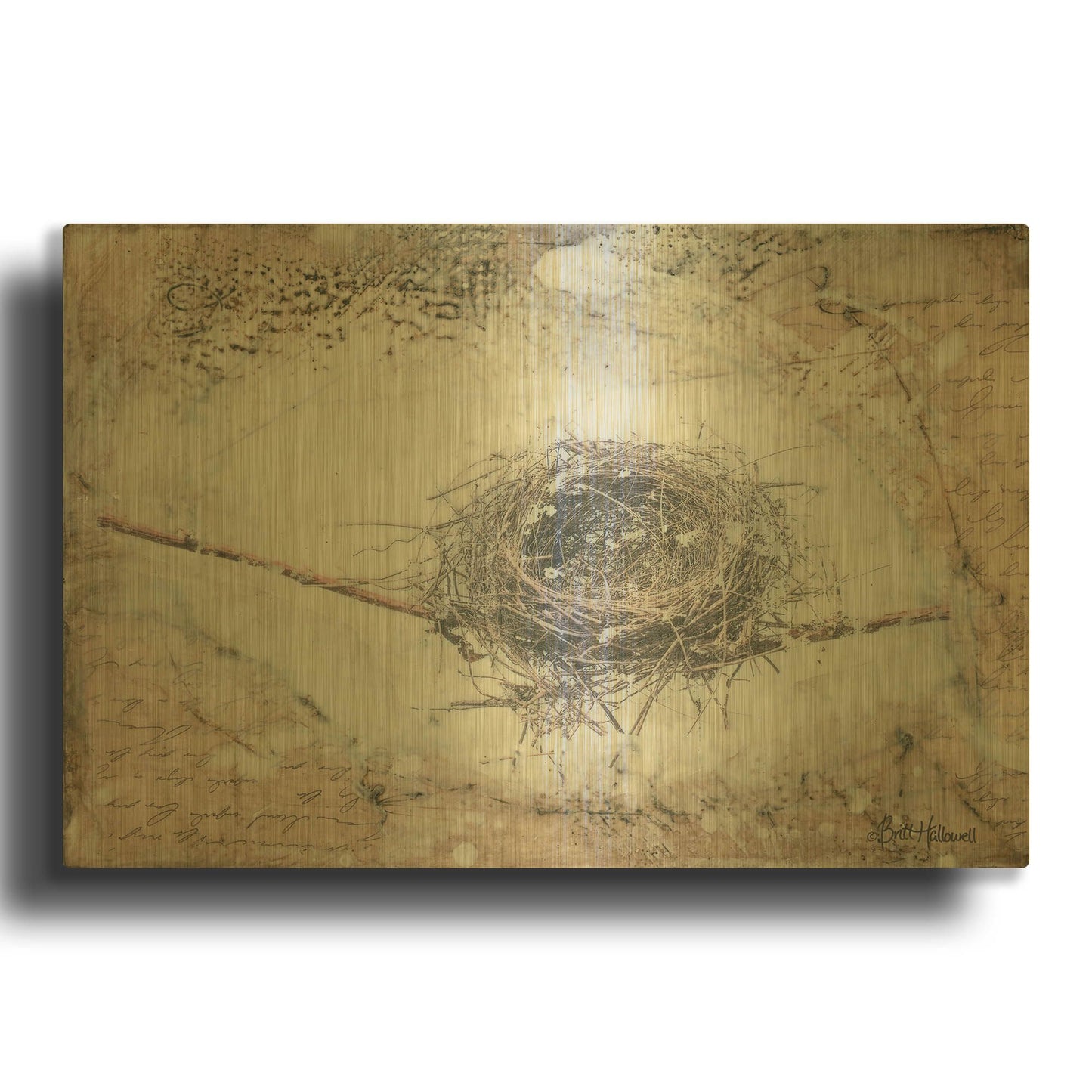 'Wintering' By Britt Hallowell Gold Metal Wall Art