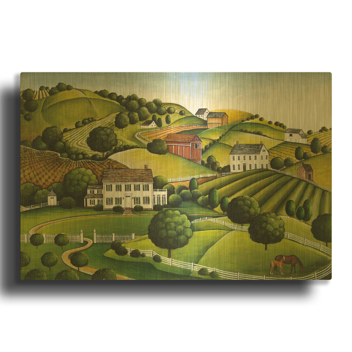 'Apple Valley' By David Carter Brown Gold Metal Wall Art
