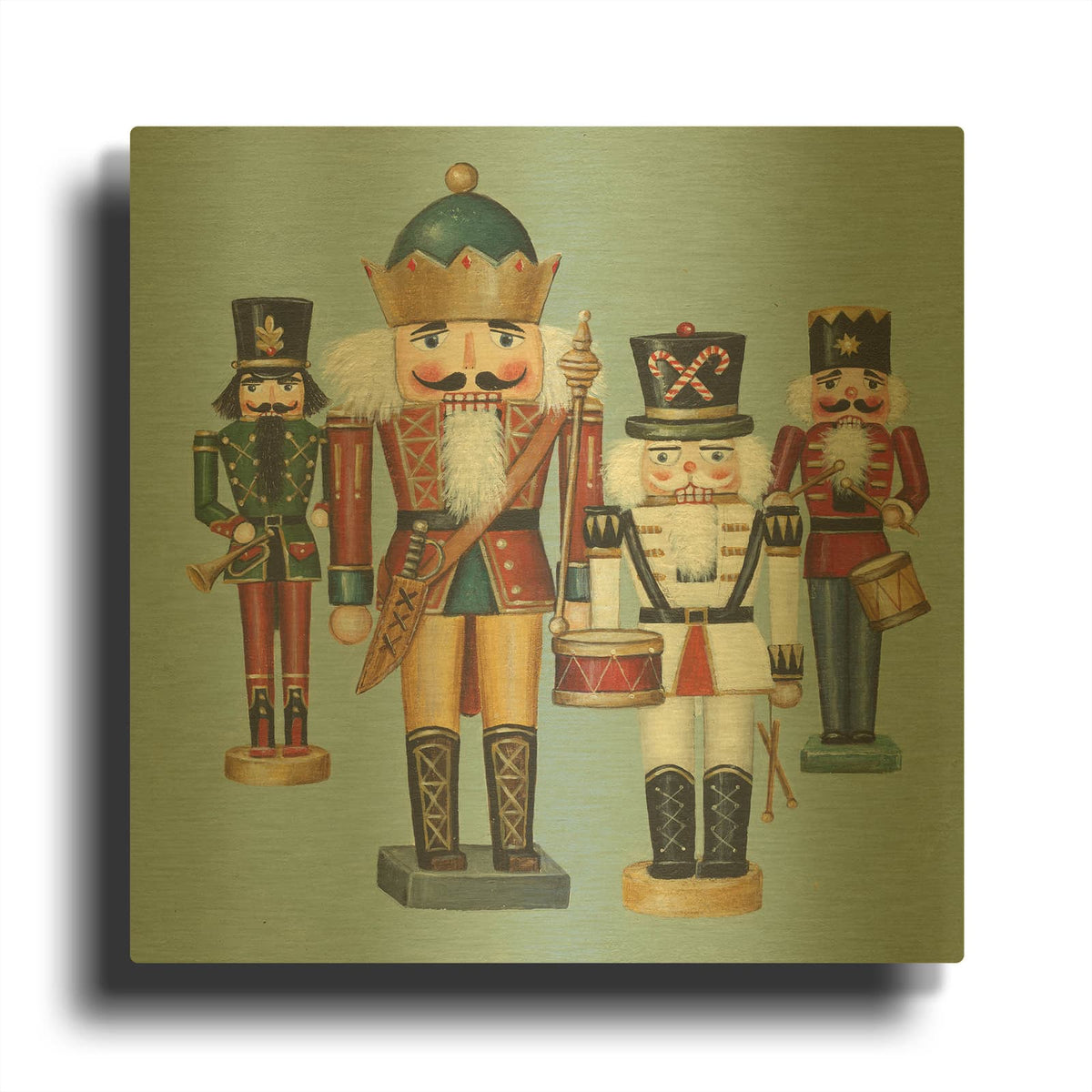 'King Nutcrackers' By David Carter Brown Gold Metal Wall Art