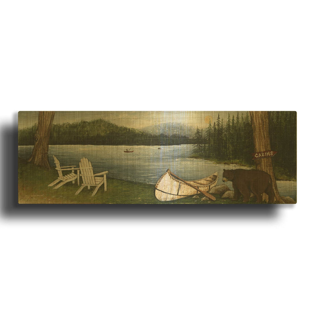 'Northwoods Bear' By David Carter Brown Gold Metal Wall Art