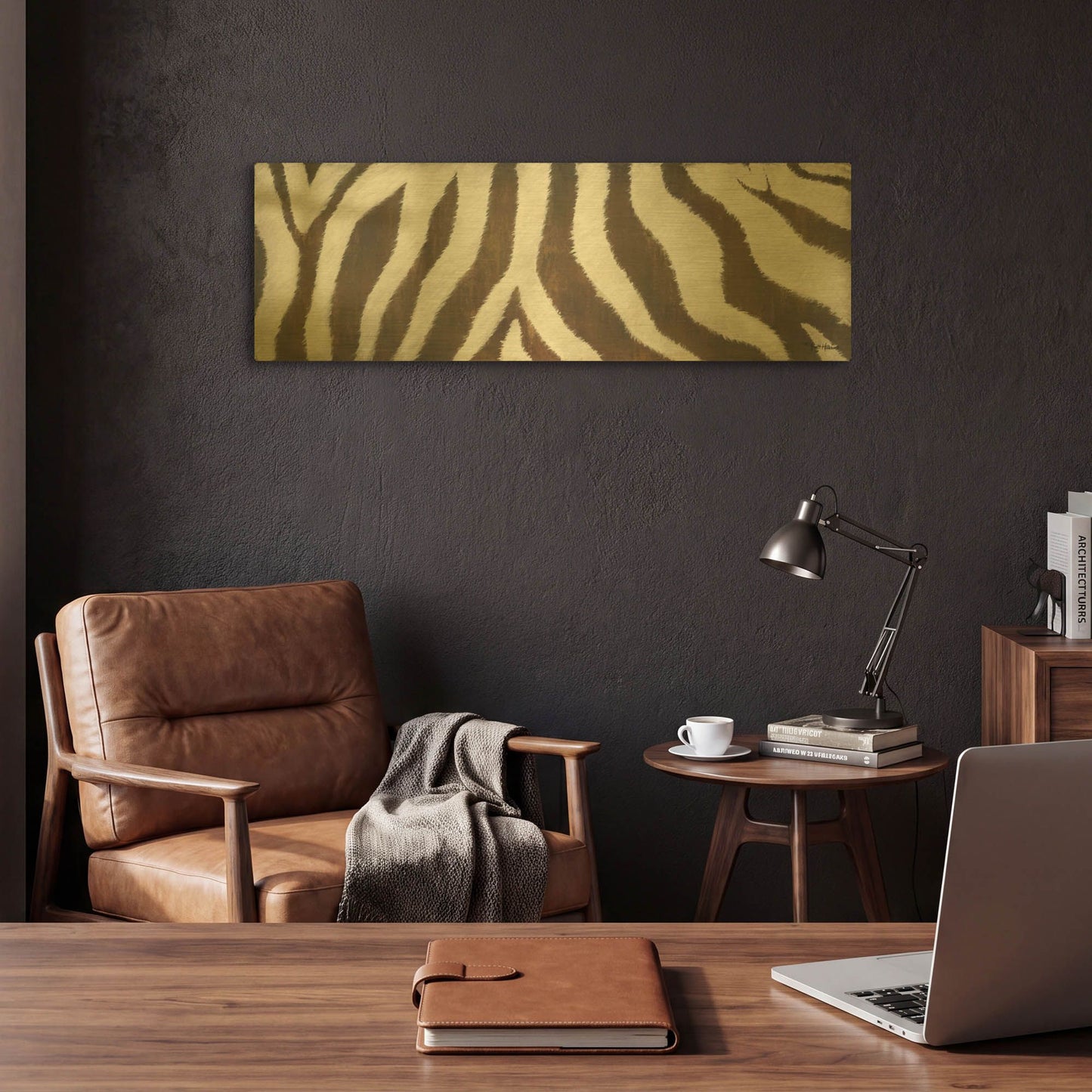'Different Stripes' By Britt Hallowell Gold Metal Wall Art