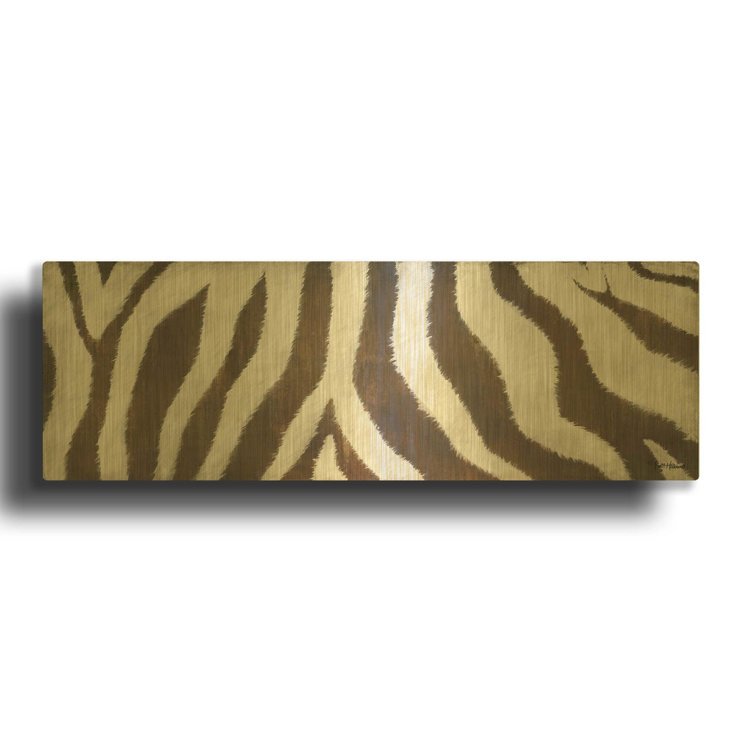 'Different Stripes' By Britt Hallowell Gold Metal Wall Art