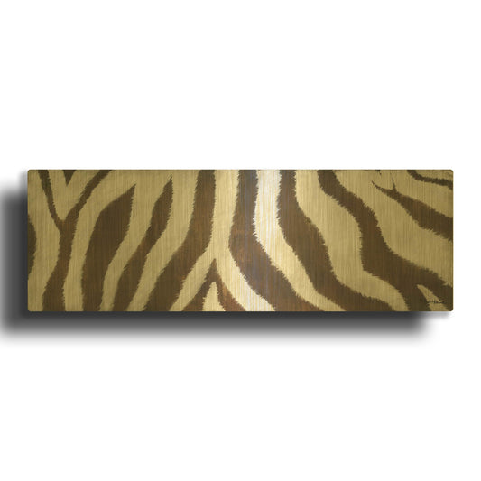 'Different Stripes' By Britt Hallowell Gold Metal Wall Art
