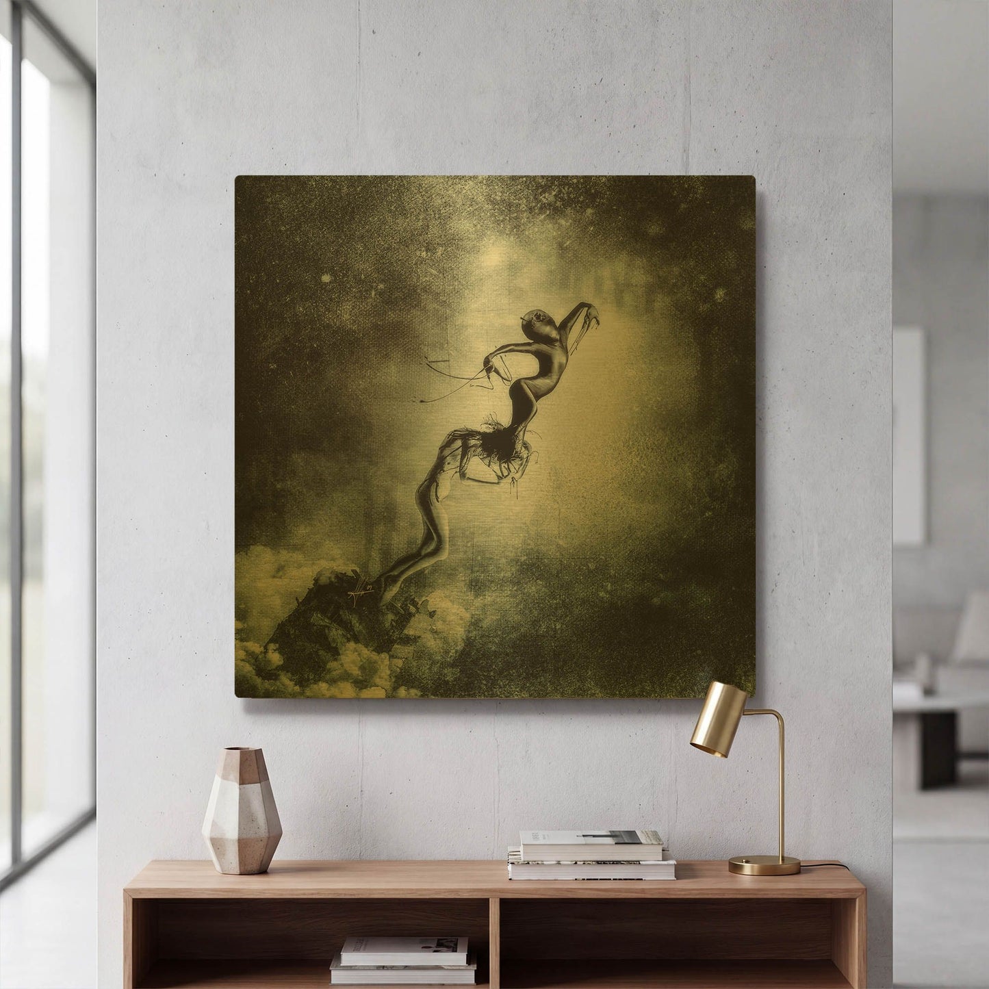 'Host' By Mario Sanchez Nevado Gold Metal Wall Art