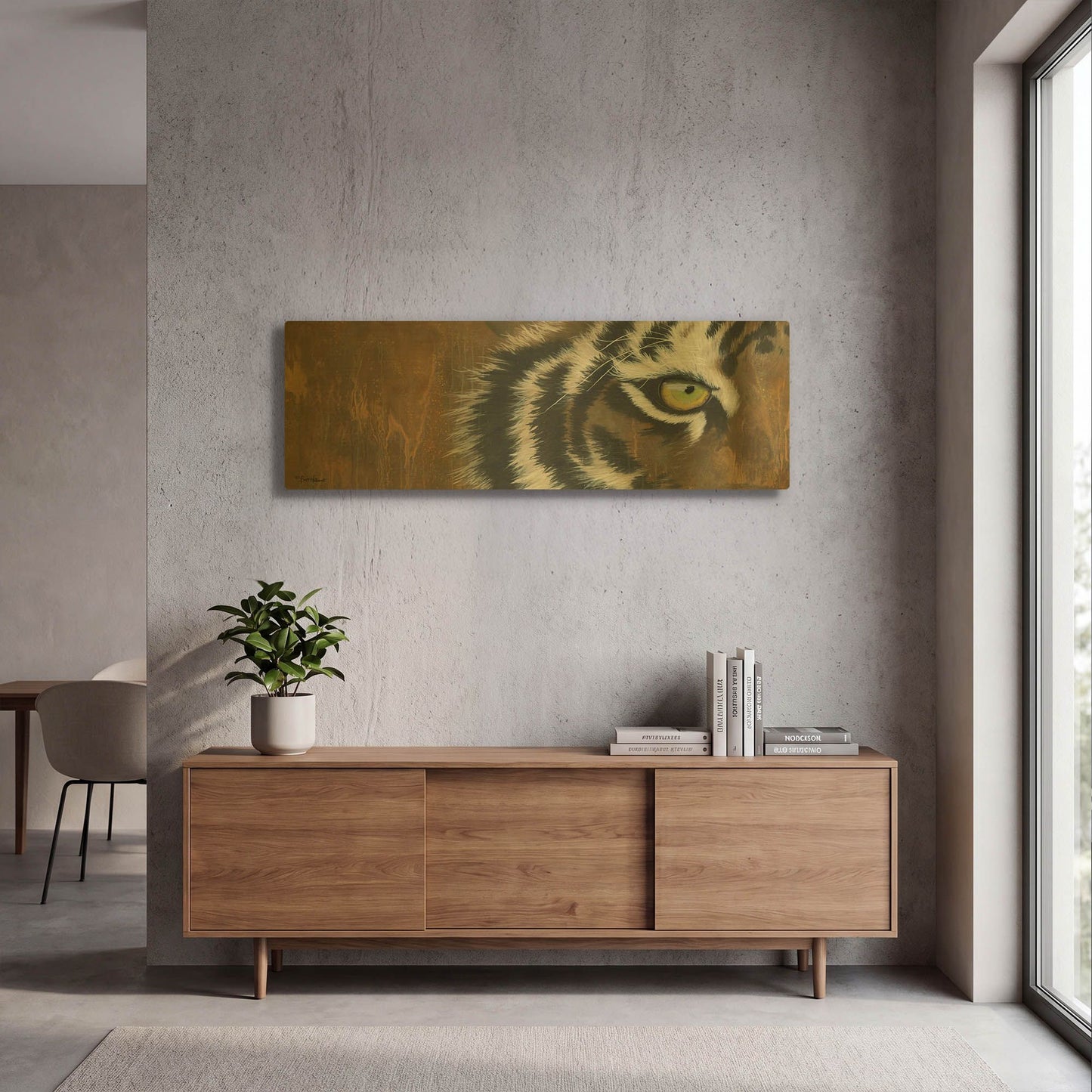 'Searching for the Man Cub' By Britt Hallowell Gold Metal Wall Art