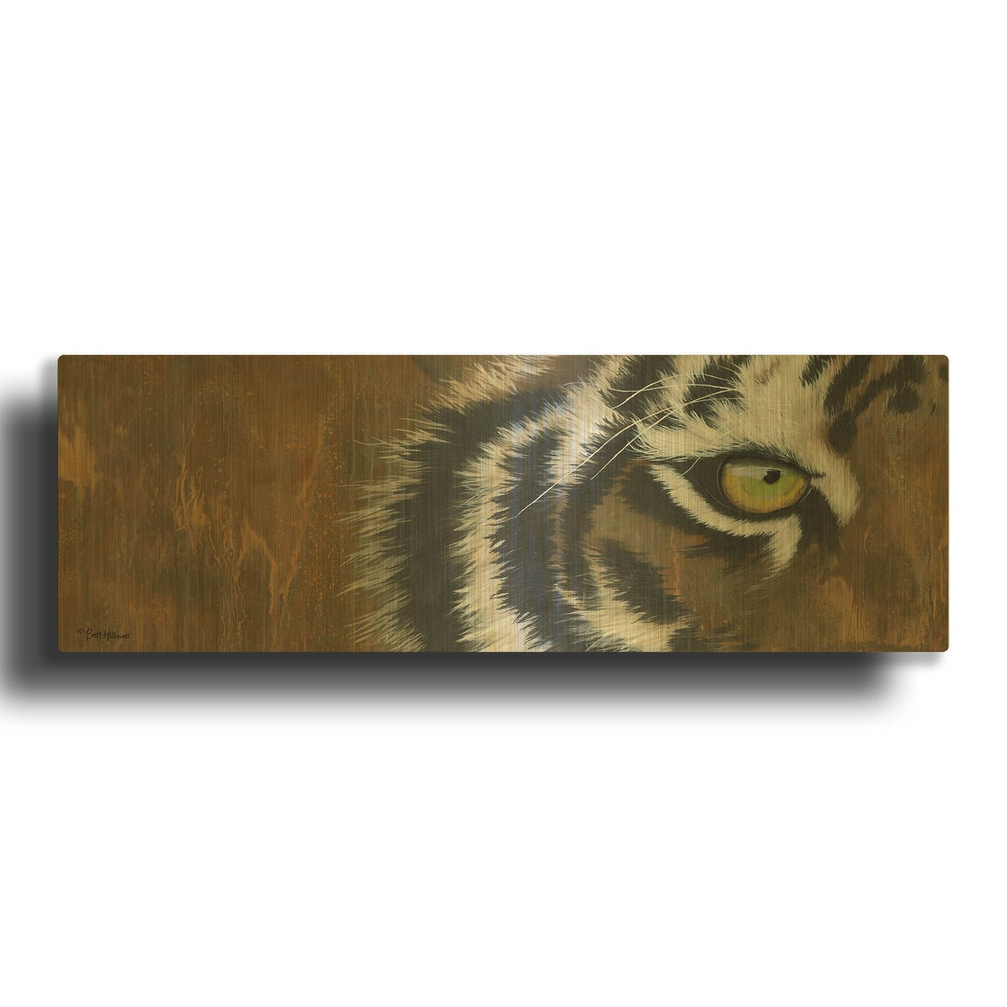 'Searching for the Man Cub' By Britt Hallowell Gold Metal Wall Art