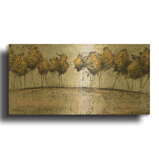 'A Route of Gold' By Britt Hallowell Gold Metal Wall Art
