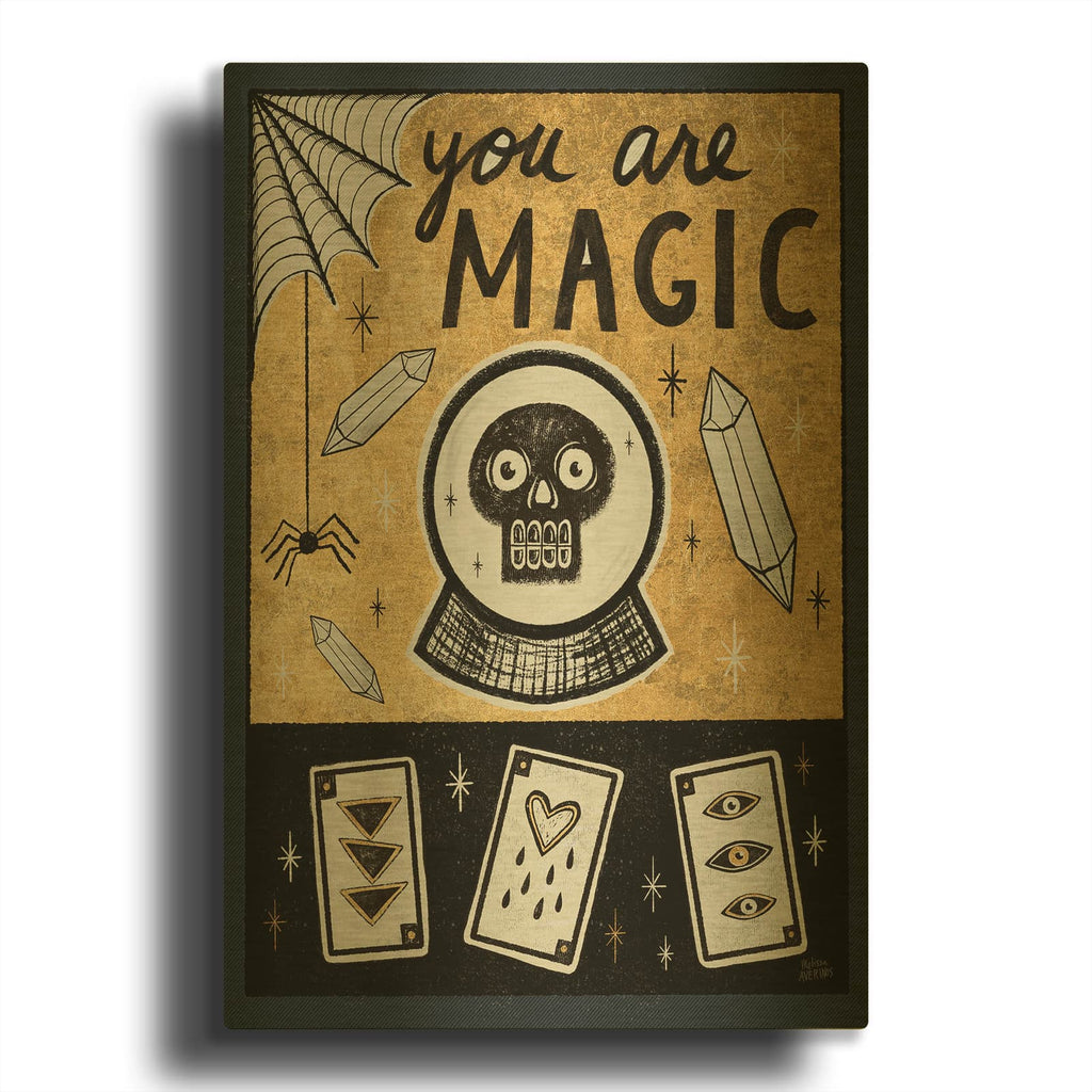 'Frightfully Wicked 4 Dark' By Melissa Averinos Gold Metal Wall Art