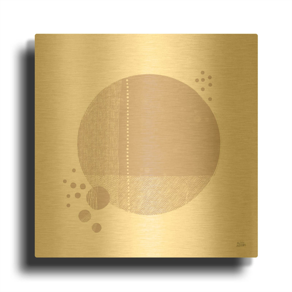 'Tribeca I Mauve' By Melissa Averinos Gold Metal Wall Art