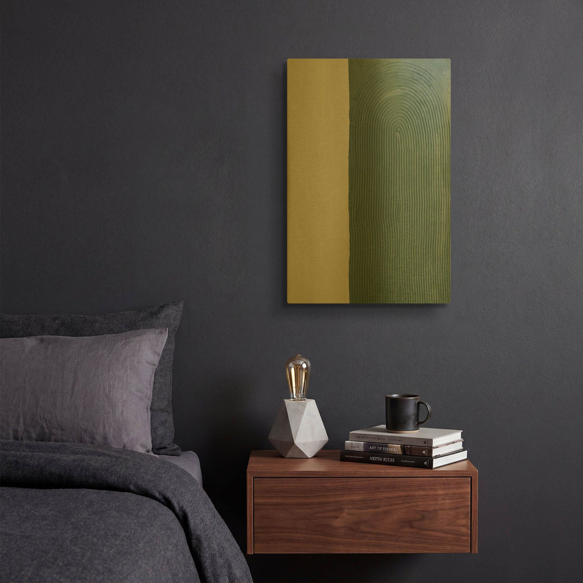 'Abstract Fields 1' By Sarah Adams Gold Metal Wall Art