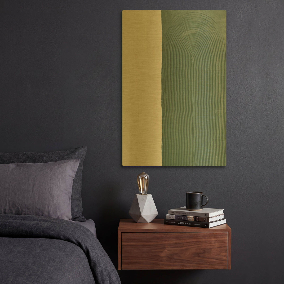 'Abstract Fields 1' By Sarah Adams Gold Metal Wall Art