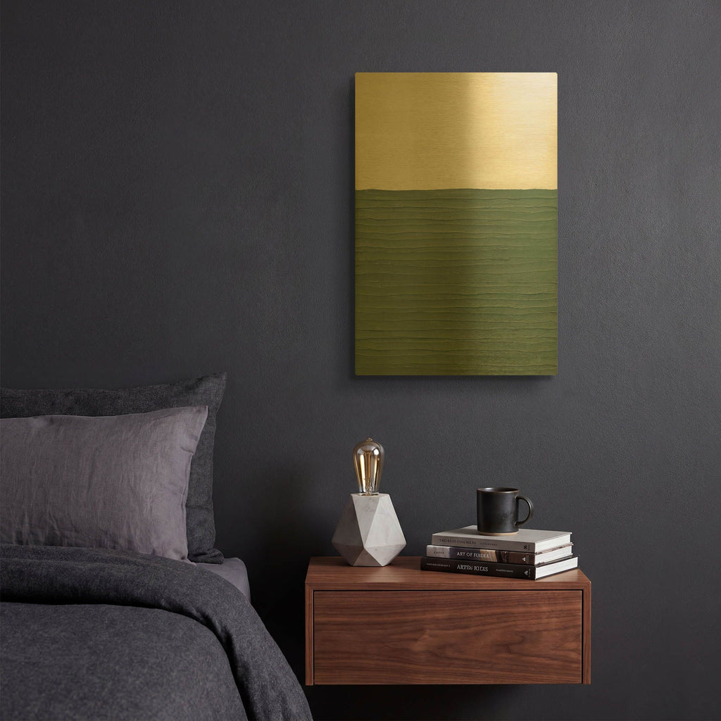 'Abstract Fields 2' By Sarah Adams Gold Metal Wall Art