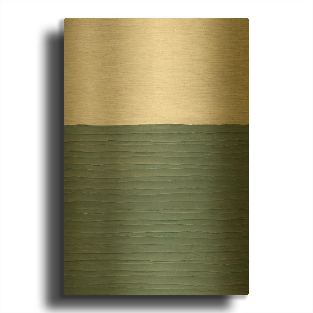 'Abstract Fields 2' By Sarah Adams Gold Metal Wall Art